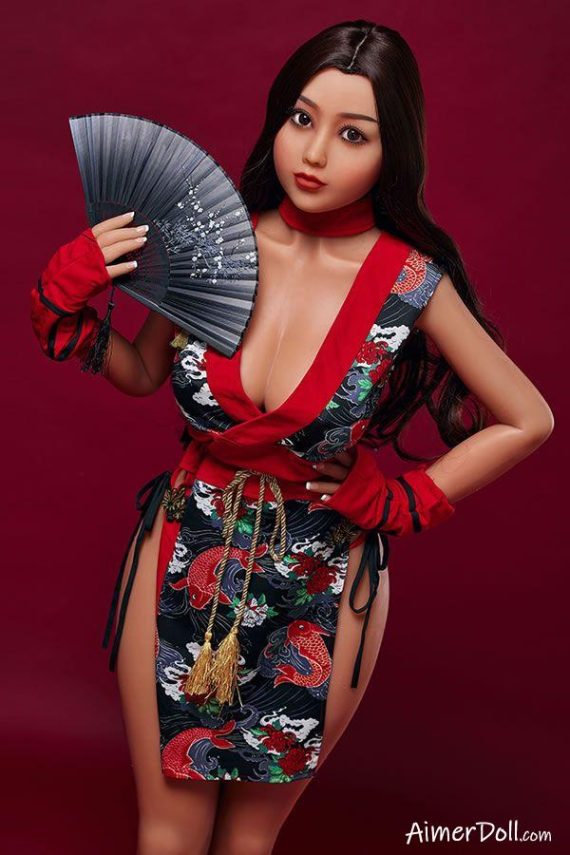 Echte Schattige Rondborstige Sekspop - Aimee